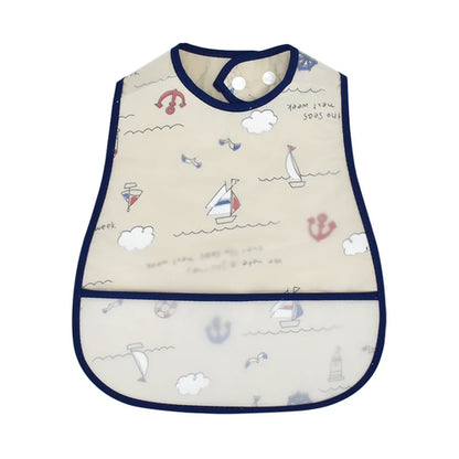 2023New Cartoon Pattern EVA Waterproof Pocket Lunch Feeding Bibs