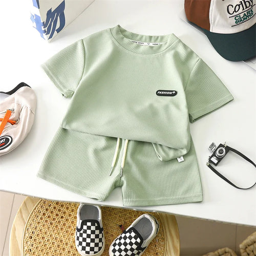 Baby Outfit Set Boys Fashion Loose Leisure Suit Summer New Children