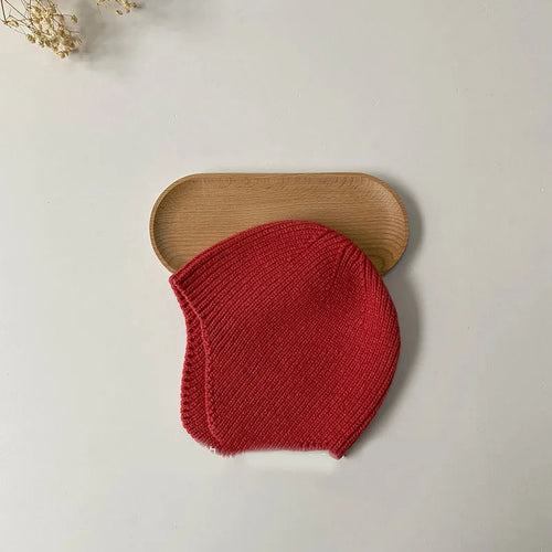 Korea Solid Color Baby Beanies Soft Baby Bonnet Cap Kids Knitted Hats