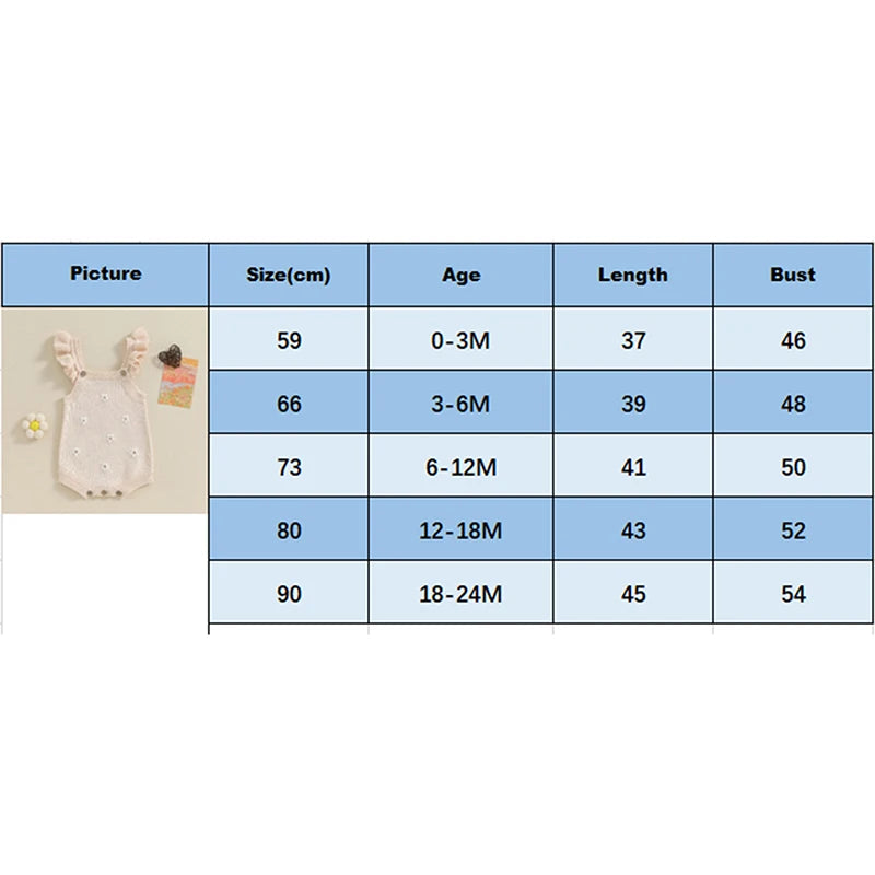 Lioraitiin Newborn Baby Girls Knitted Rompers Spring Summer Toddler