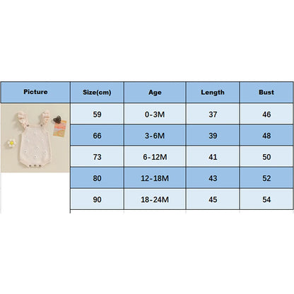 Lioraitiin Newborn Baby Girls Knitted Rompers Spring Summer Toddler