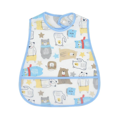 2023New Cartoon Pattern EVA Waterproof Pocket Lunch Feeding Bibs