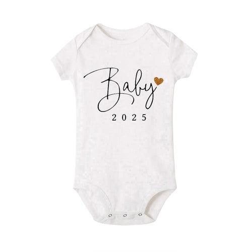 Baby Coming Soon 2025 Announcement Newborn Bodysuit Baby Romper Summer